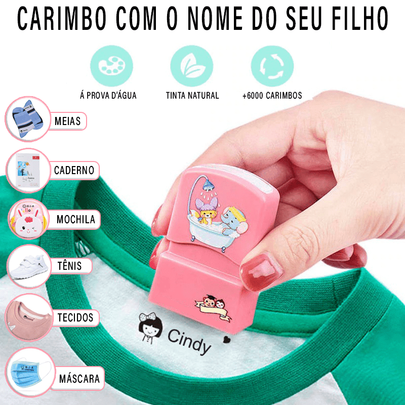 Carimbo Vitalício Personalizado + Brinde Volta as Aulas