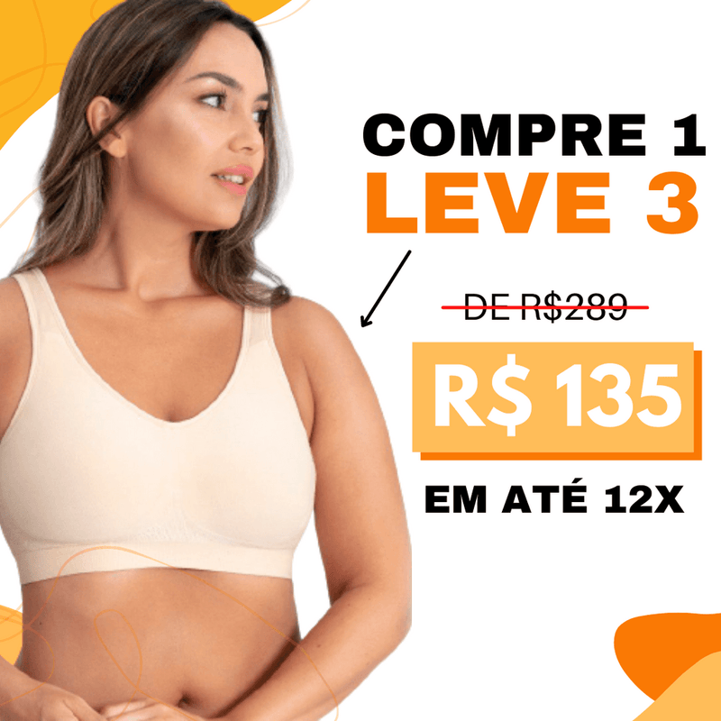 Sutiã Confort 2023  (Compre 1 Leve 3) - Frete Grátis