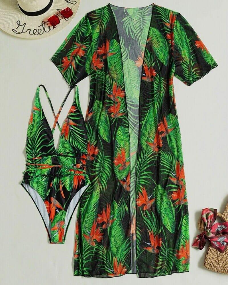 kit Moda Praia (Saída Longa + Biquíni)