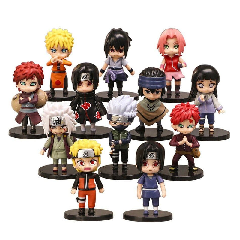 Set de 12 pçs Action Figure Naruto premium + Brinde Exclusivo da Série Naruto