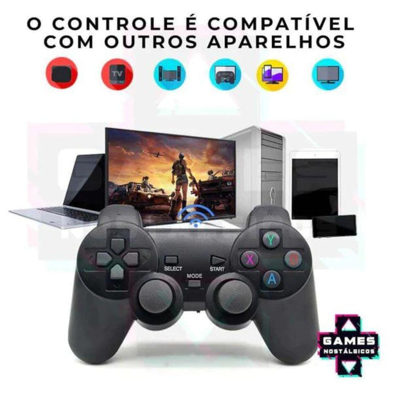 Vídeo Game Stick Retrô Original 4k Com 10000 Jogos + 2 Brindes